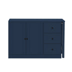 U_STYLE 89.7''Wooden Sideboard with Extendable Table,Multifunctional Storage Cabinet with 2 Doors and 3 Drawers,for Living Room,Study,Foyer and Kitchen - Grand Goldman Shop