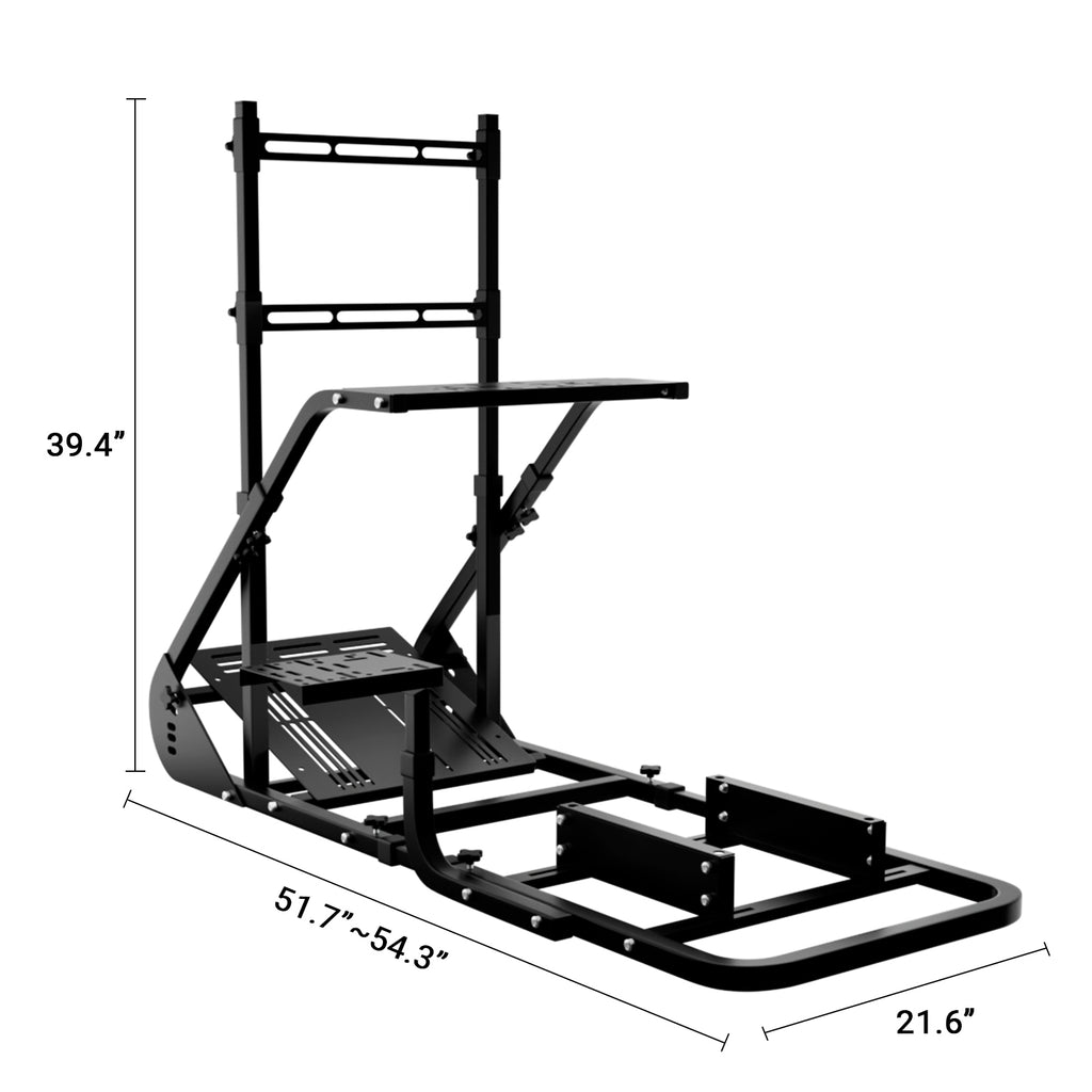 Enhanced and stable racing wheel cockpit, compatible with Fanatec, PXN, Thrustmaster, and Logitech adjustable driving simulat