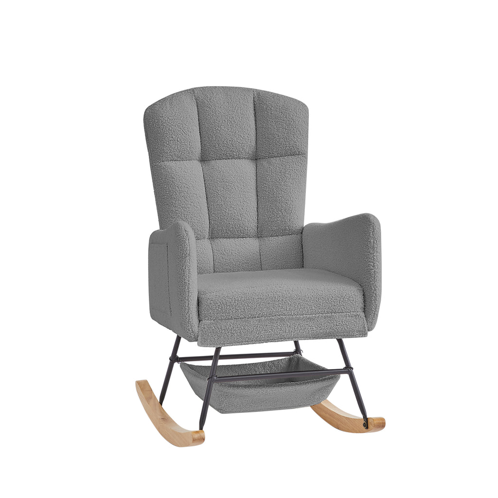 Grey Teddy Rocking Armchair - Grand Goldman Shop