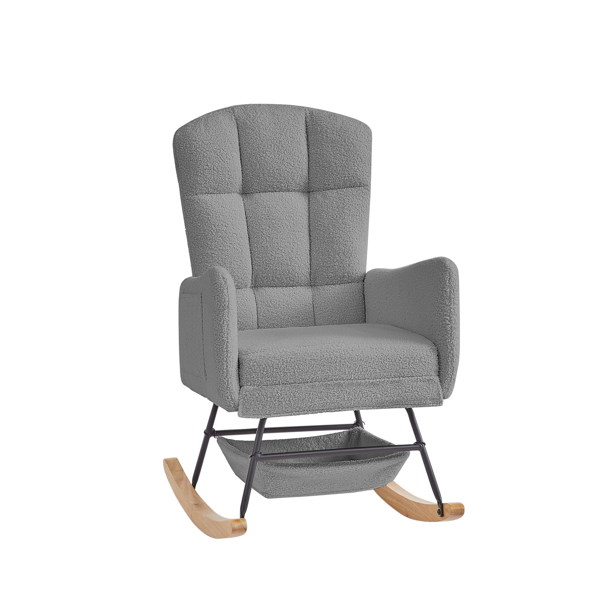 Grey Teddy Rocking Armchair - Grand Goldman Shop