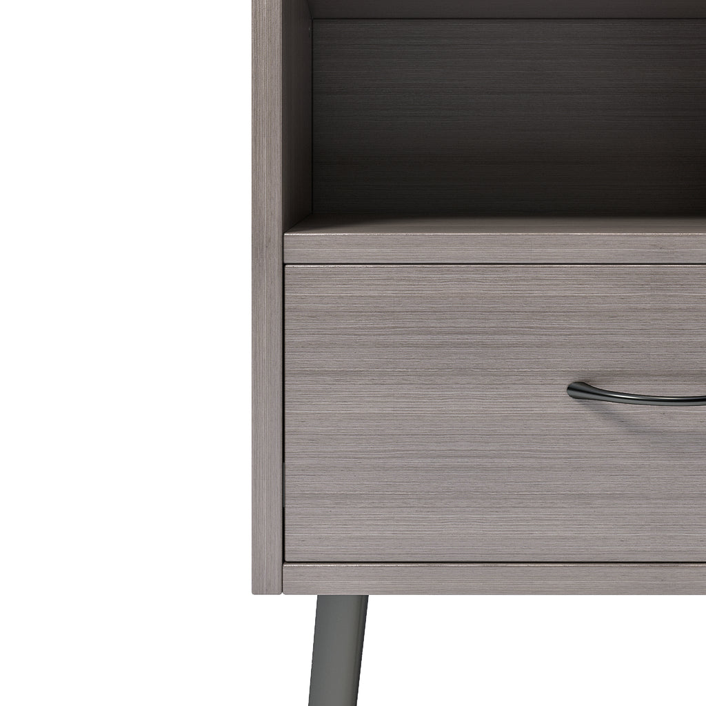 Two sets of Nightstand,modern style bedside table, With storage drawers and open wooden shelves, Suitable for living rooms, Bedrooms and small spaces. Decorative bedside tables in two sets, Easy to as - Grand Goldman Shop