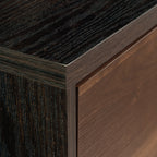 Lateral File with Modern Design, Dark Walnut finish - Grand Goldman