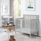 Connelly Mini Crib With Mattress Pad Gray/Rockport Gray - Grand Goldman