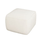 Upholstered Square Ottoman,White,Boucle - Grand Goldman Shop
