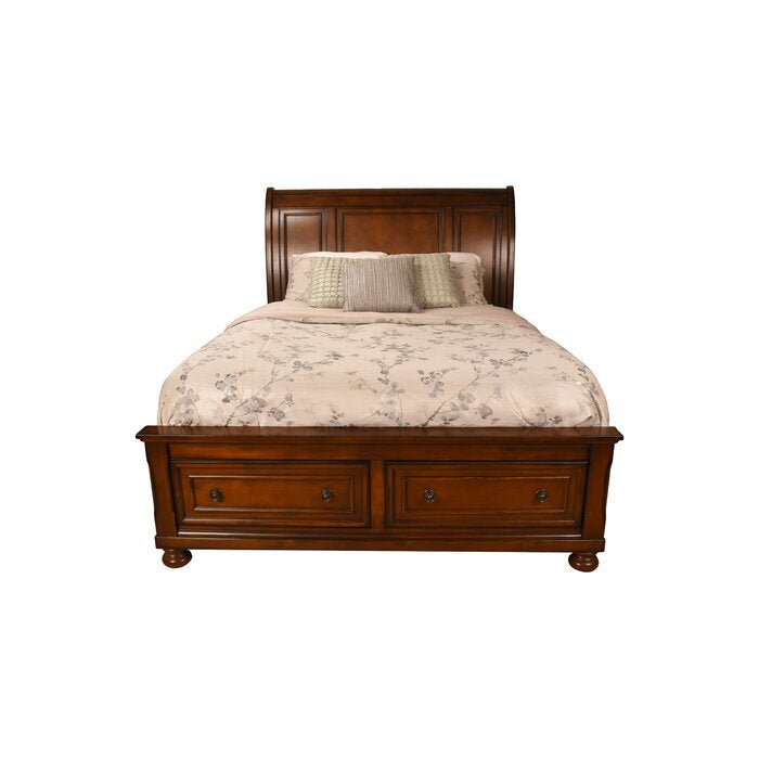Baltimore Queen 4 Piece Bedroom Set Made With Wood in Dark Walnut - Grand Goldman Shop