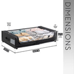 Set of 2 Under-Bed Rolling Storage Container with Transparent Cover, Versatile Space-Saving Design, and Smooth-Glide Multi-Directional Wheels – Ideal for Organizing Clothes, Shoes, and More - Grand Goldman Shop