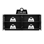 Buffet Cabinet with Storage ,4 Doors Modern Accent Storage Sideboard,Luxurious Floor Cabinet Buffet with Freestanding Anti Dumping for Kitchen, Living Room, 59' Wide Rectangular Sideboard (Black) - Grand Goldman Shop