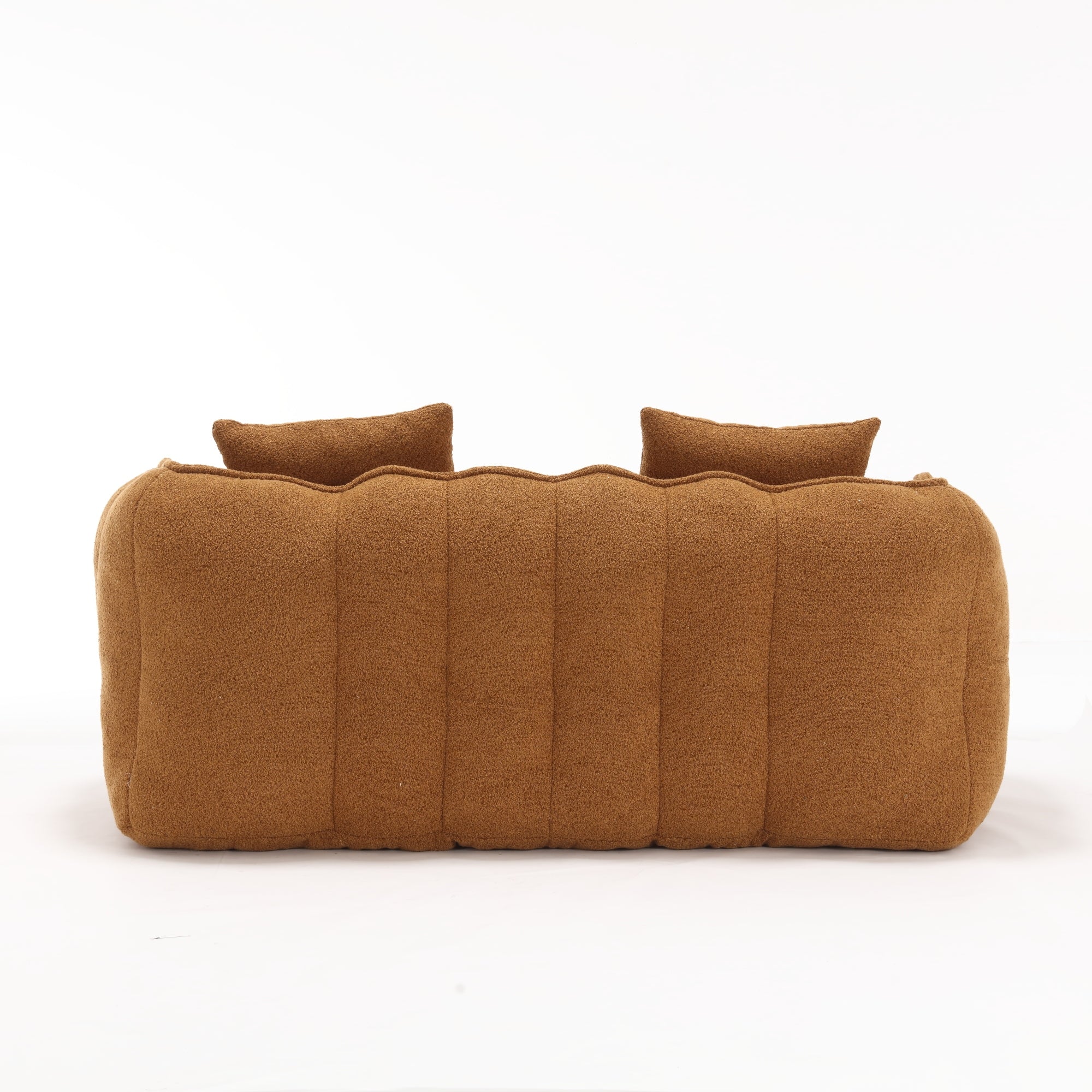 Cozy Beanbag Chair with High Resilience Foam Core for Two - Yellow Chenille, 66x35x25 inches - Grand Goldman Shop