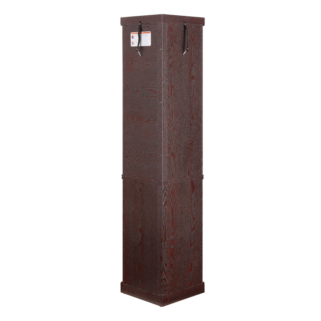 Corner Glass Cabinet Lighted Curio Cabinet Corner Display Case for Living Room, Curio Cabinet, Antique collection, Wine,Bar Glass Storage Light Included,Dark Cherry - Grand Goldman Shop