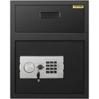 Digital Depository Safe 1.7 Cubic Feet Made of Carbon Steel Electronic Code Lock Depository Safe with Deposit Slot with Two E