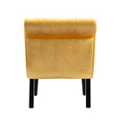 COOLMORE Modern Velvet Armless Accent Living Room Chair / Leisure Chair,Upholstered Fabric Button Comfortable Chair with Wooden Legs for Bedroom, Living Room, Office (Mustard Velvet) - Grand Goldman Shop