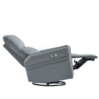 Power Swivel Rocker Recliner Chair for Adults, 270° Swivel Rocking Recliner Chair,Electric Small Recliners for Small Spaces, Single Sofa Recliner for Living Room, Bedroom,RV (Blue-gray+270° Swivel) - Grand Goldman Shop
