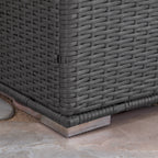 Santa Rosa Outdoor Storage Box Grey Rattan 33.5 Inches - Grand Goldman Shop
