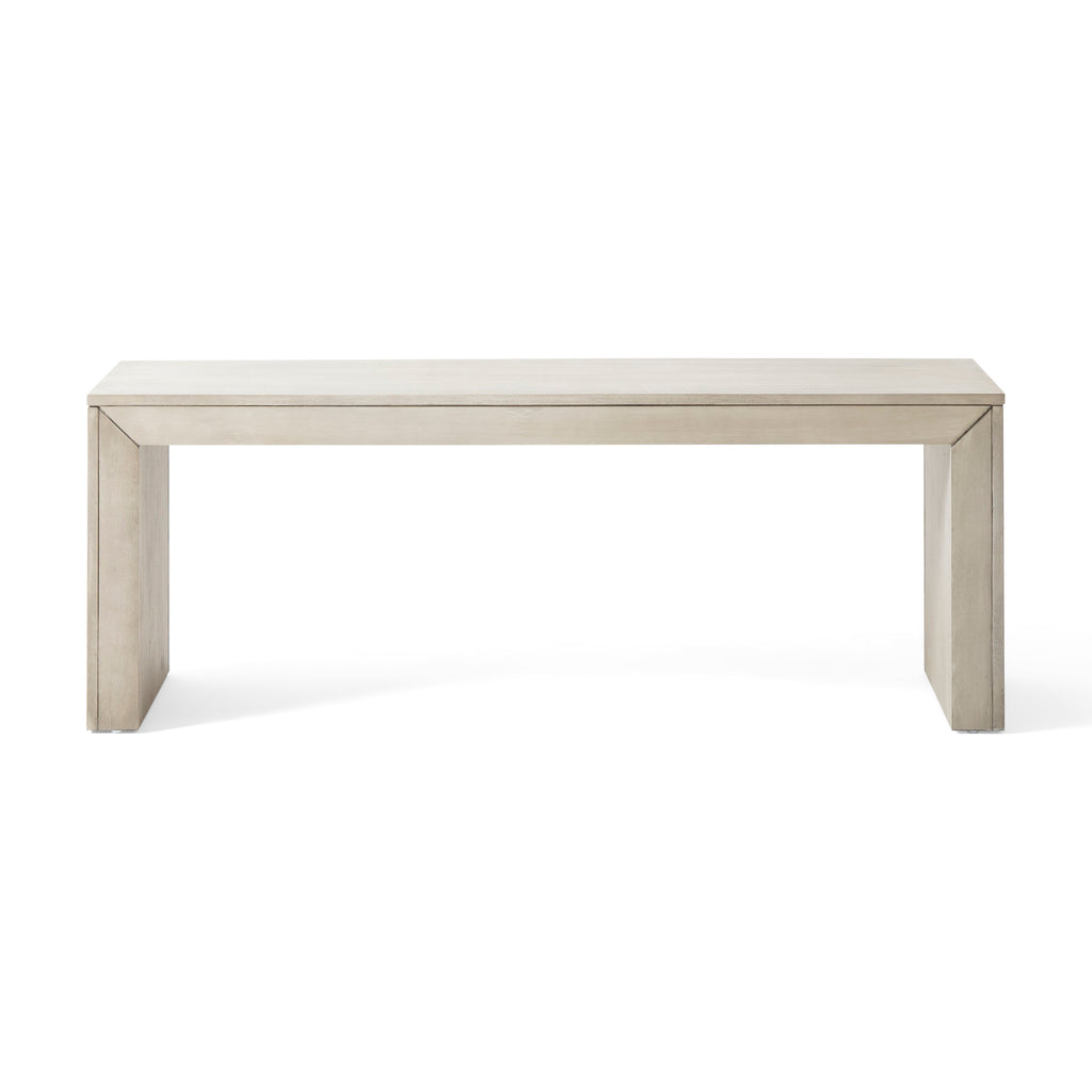 Acacia Wood Dining Bench, Light Gray Oak Finish, Farmhouse Style, 48x15x18 Inches - Grand Goldman Shop