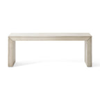 Acacia Wood Dining Bench, Light Gray Oak Finish, Farmhouse Style, 48x15x18 Inches - Grand Goldman Shop