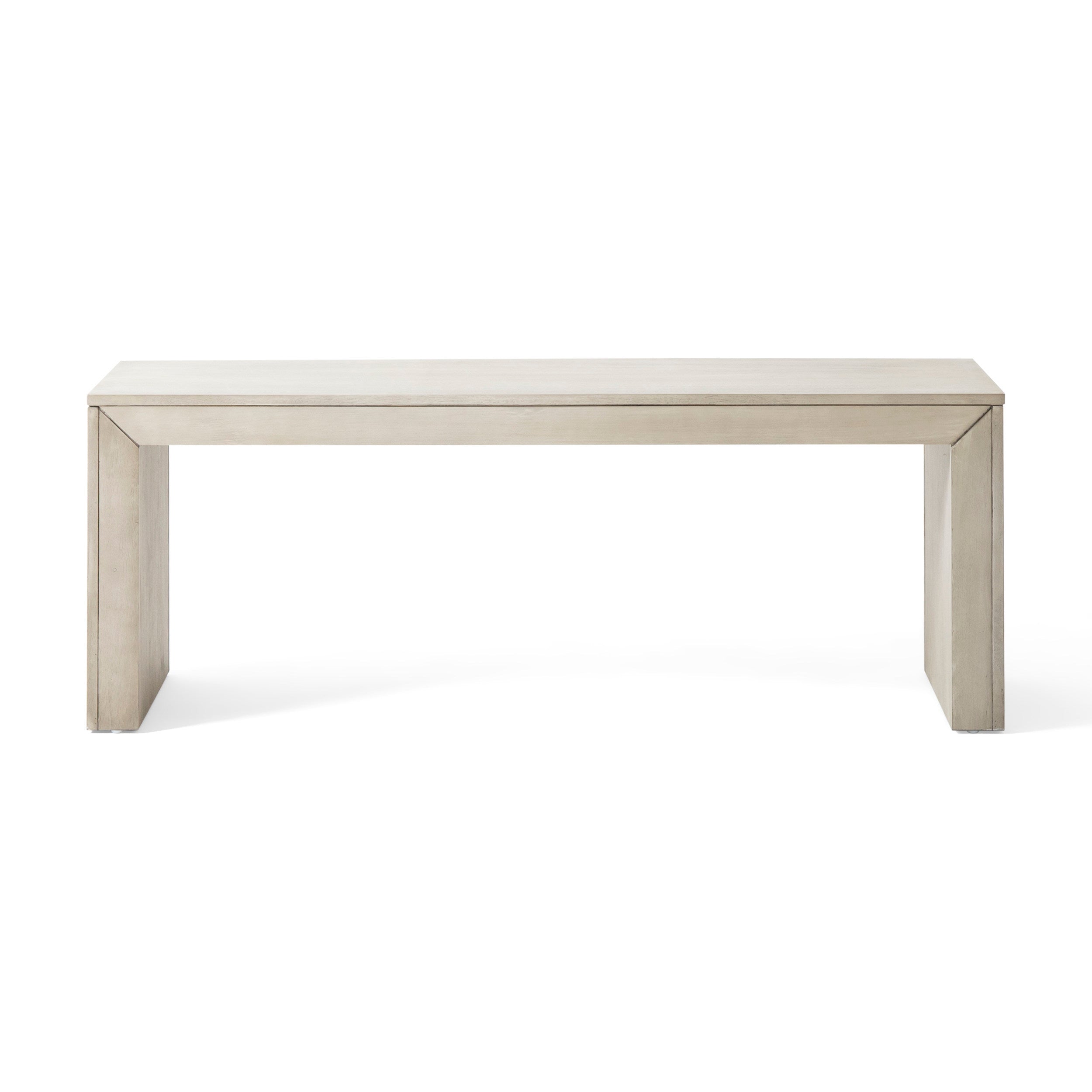 Acacia Wood Dining Bench, Light Gray Oak Finish, Farmhouse Style, 48x15x18 Inches - Grand Goldman Shop