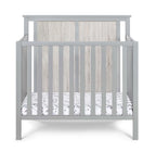 Connelly Mini Crib With Mattress Pad Gray/Rockport Gray | Premium Home Decor - Grand Goldman