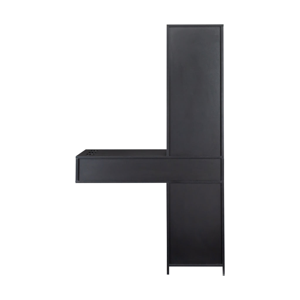 Black modern simple hair desk, multi-layer storage, large storage space - Grand Goldman Shop