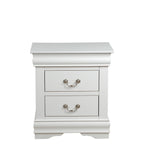 Louis Philippe White Finish 2PCS Bedroom Set (E. King) - Grand Goldman Shop