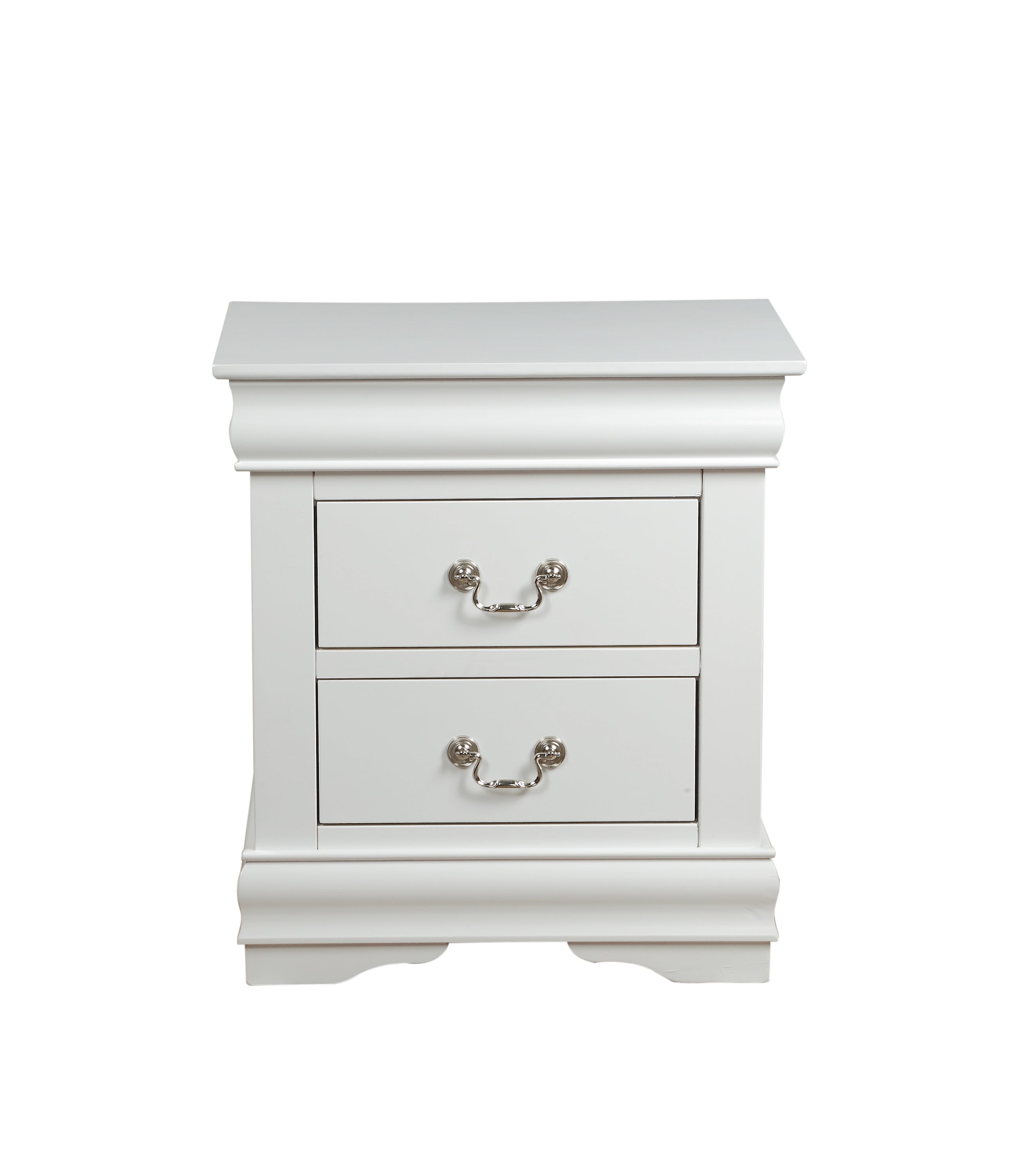 Louis Philippe White Finish 2PCS Bedroom Set (E. King) - Grand Goldman Shop
