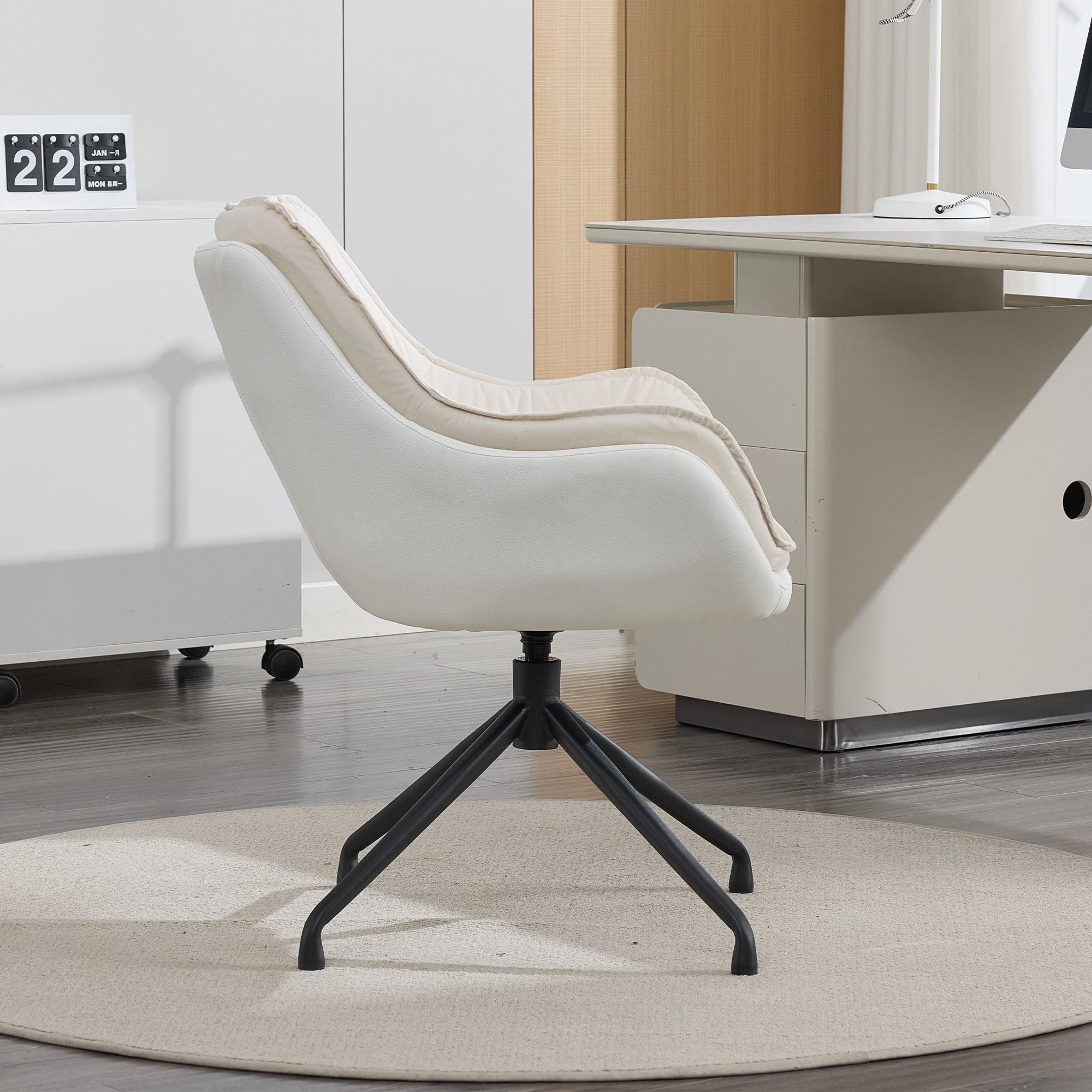 Modern Faux Leather Office Chair, Ergonomic Executive Desk Chair with High Back and Adjustable Features | Premium Home Decor 