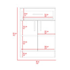 Mayorca Multistorage Pantry Cabinet, One Drawer, Two Interior Shelves -White / Light Oak - Grand Goldman