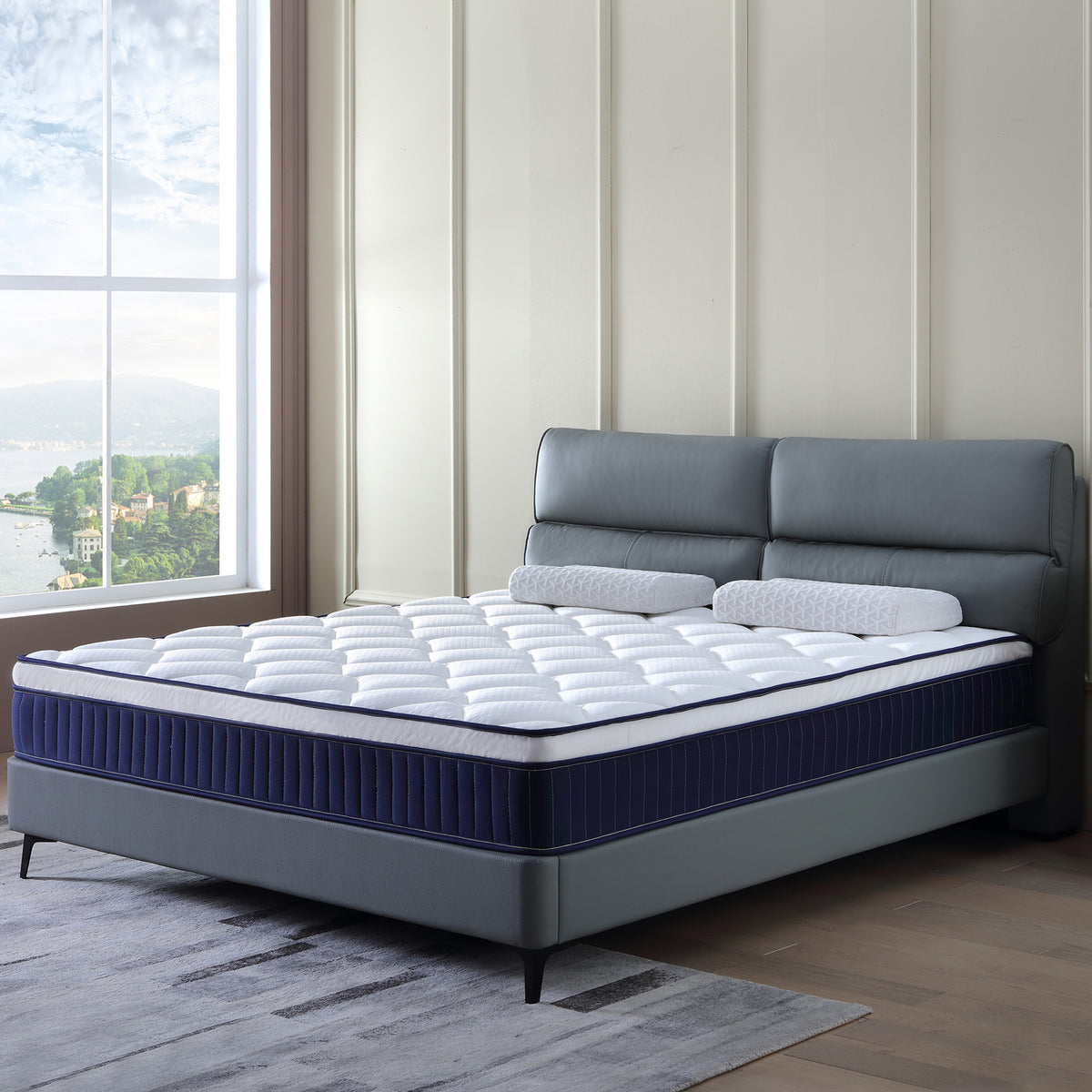 Cool 10 Inch Plush Gel Memory Foam Pocket Spring Hybrid Mattress In A Box With Certipur-US Certified Memory Foam - Grand Goldman Shop