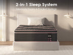 Queen Size Mattress,10 Inch Hybrid Mattress, Individually Pocketed Innerspring, Medium Firm - Grand Goldman Shop