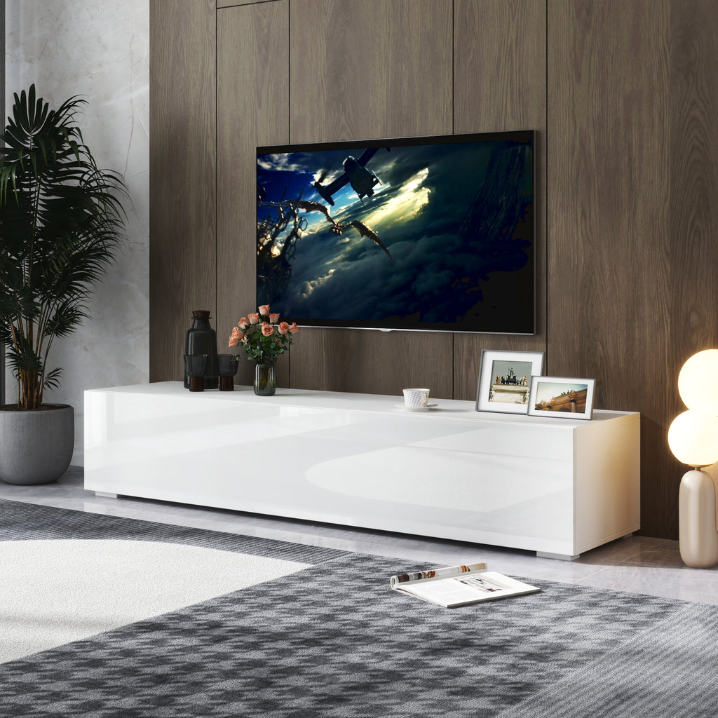 Modern Entertainment Center with Storage   Media Console for Living Room - Grand Goldman Shop