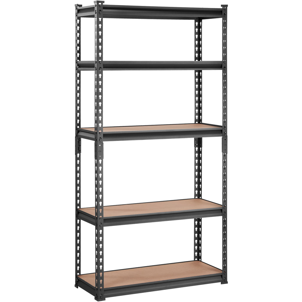 Storage Shelving Unit, 5-Tier Adjustable, 2000 lbs Capacity, Heavy Duty Garage Shelves Metal Organizer Utility Rack, Black, 30' L x 12' W x 60' H for Kitchen Pantry Basement Bathroom Laundry - Grand Goldman Shop