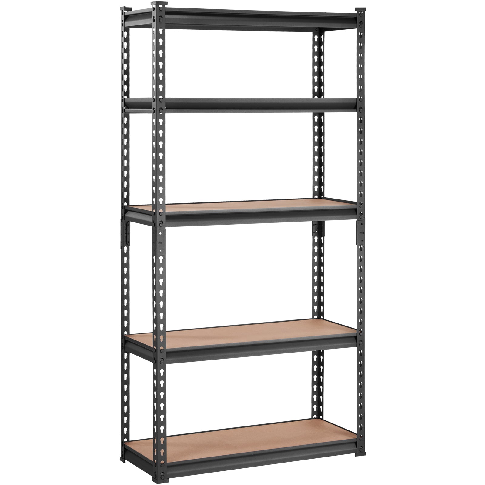 Storage Shelving Unit, 5-Tier Adjustable, 2000 lbs Capacity, Heavy Duty Garage Shelves Metal Organizer Utility Rack, Black, 30' L x 12' W x 60' H for Kitchen Pantry Basement Bathroom Laundry - Grand Goldman Shop