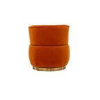 360 Degree Swivel Cuddle Barrel Accent Sofa Chair, Fluffy Velvet Round Armchair, Orange, 25.20'' x 25.59'' x 26.38'' - Grand Goldman Shop