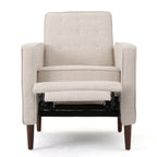 Macedonia Mid-Century Modern Button Tufted Fabric Recliner - Grand Goldman Shop
