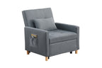 Convertible Sleeper Sofa Chair Bed, Adjustable Chair with Pillow, Multi-Functional Sleeper Chair with Soft Fabric for Living Room, Dorm, Apartment, Bedroom or Office - Grand Goldman Shop