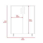 Storage Cabinet, Casters, Double Door, Two Interior Shelves -Black | Premium Home Decor - Grand Goldman