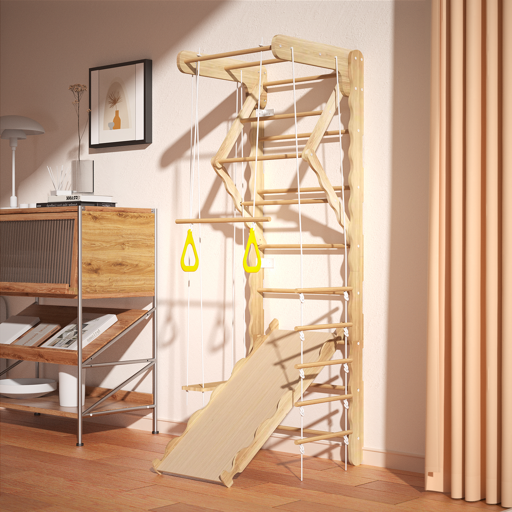 Toddler Climbing Toys Indoor Kids Pikler Triangle Set Foldable Indoor Ladder Climbing Gym Climber - Grand Goldman