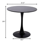 Modern Round Dining Table, ∅31.5'' Kitchen Dining Room Furniture, Coffee Table, Leisure Table, Living Room Table, Dining Table, Kitchen Table, Oval Dining Table (BLACK) - Grand Goldman Shop