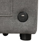 Modern L-shaped Convertible Sofa Bed with Storage, Cup Holders, USB Ports, Gray Chenille, 83.5' - Grand Goldman Shop