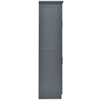 [Assembly Video Provided] TOPMAX 35.5x17.6x70.9inch Freestanding Kitchen Pantry Cabinet, Tall Storage Cabinet with 4 Doors, 2 Door Shelves, 8 Pull-out Trays and Adjustable Shelf for Dining Room, Gray - Grand Goldman Shop