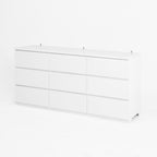 9 Drawer Dresser with No Handle Design, Modern White Matte Wood Dresser for Bedroom, Storage Chest of Drawers for Living Room, Hallway, Entryway - Grand Goldman Shop