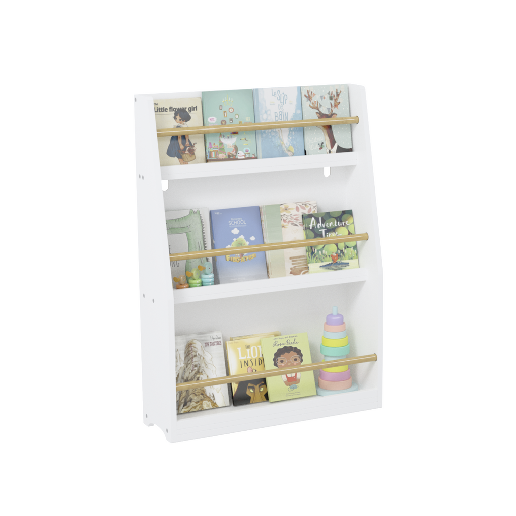 3 Tier Kids Book Shelf,Kids Book Rack, Helps Keep Bedrooms, Playrooms, and Classrooms Organized,White - Shop Quality Furnitur