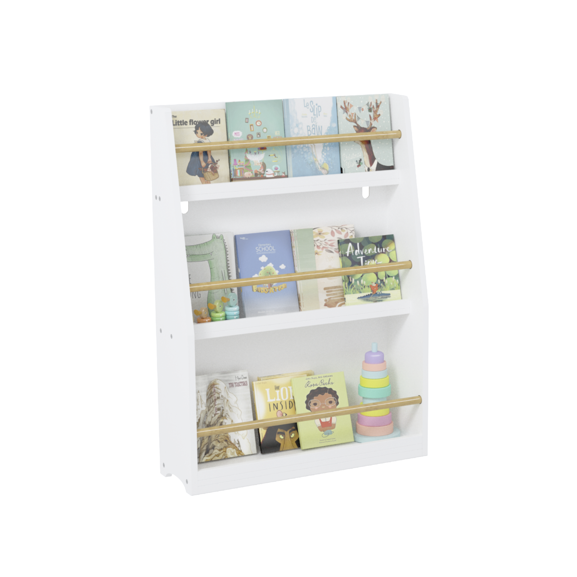 3 Tier Kids Book Shelf,Kids Book Rack, Helps Keep Bedrooms, Playrooms, and Classrooms Organized,White - Shop Quality Furnitur