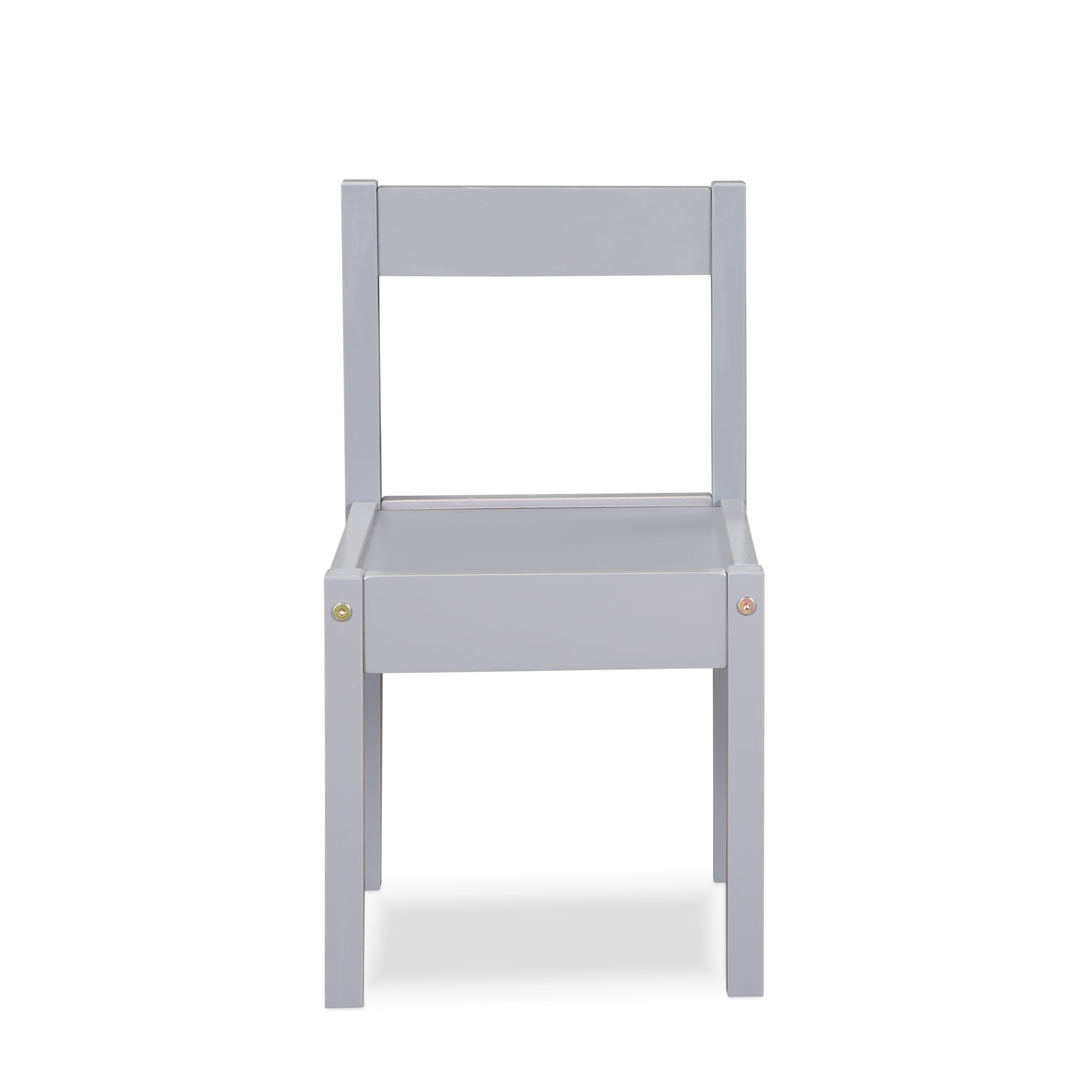 Della 3-Piece Solid Wood Kids Table & Two Chair Set, Gray | Premium Home Decor - Grand Goldman