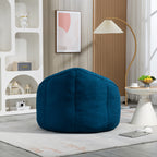 Bedding Bean Bag Sofa Chair with High-Pressure Foam and Footrest, Blue Microfiber - Grand Goldman Shop