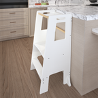 Kids Standing Tower, Child Kitchen Step Stool Toddler Wood Stepping Stool - Children's Montessori Stool - Adjustable Height, 