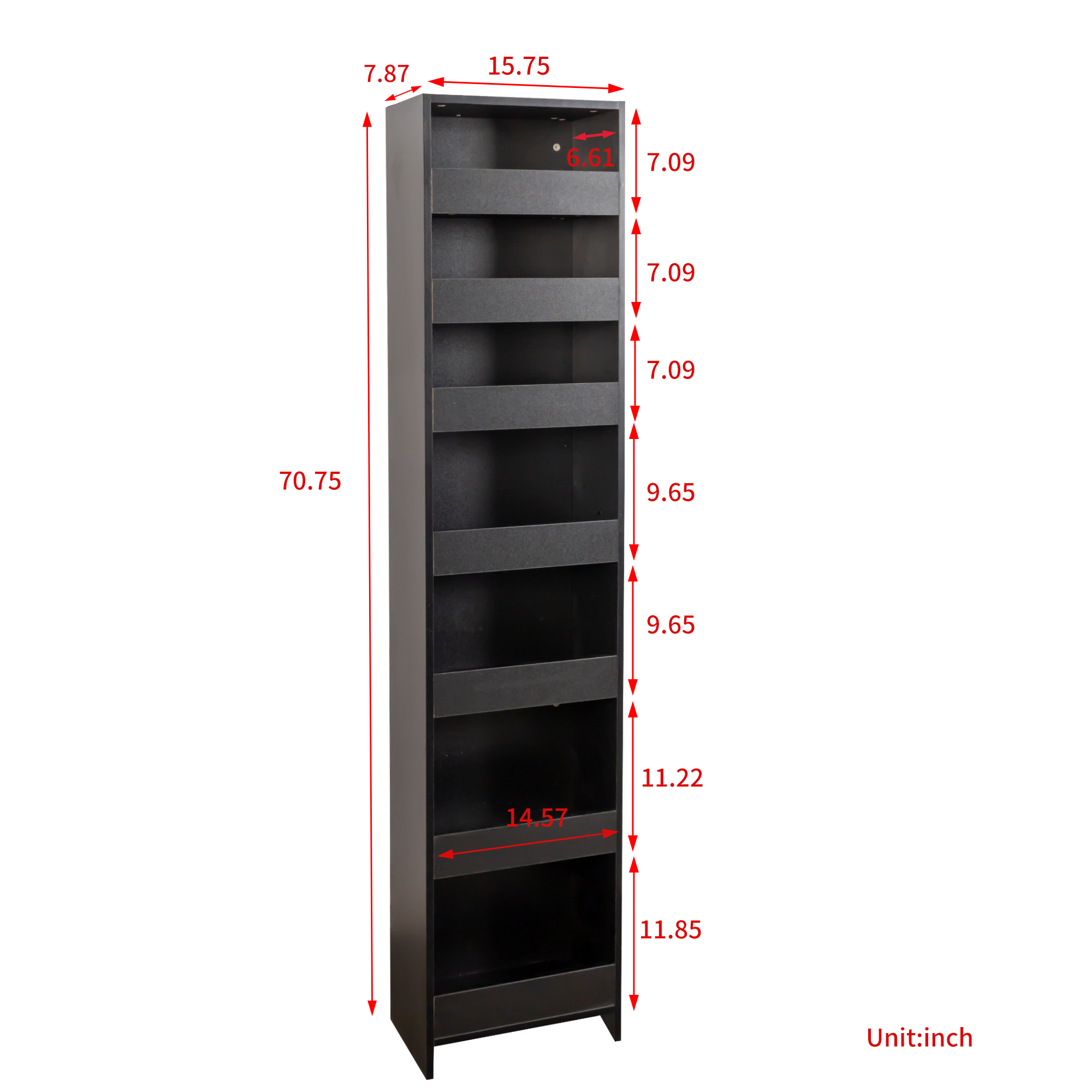 7 Tier multi-functional pull-out multi-tier storage Single-sided open shelf for Kitchen, Living Room & Narrow Spaces - Grand Goldman Shop