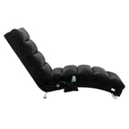 COOLMORE Luxury Upholstered Chaise Lounge Chair with Vibration for Relaxation, Modern Fixed Back Fabric Leisure Recliner Sofa for Living Room/Bedroom - Grand Goldman Shop