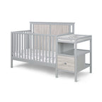 Connelly 4-in-1 Crib and Changer Combo Gray/Rockport Gray - Grand Goldman