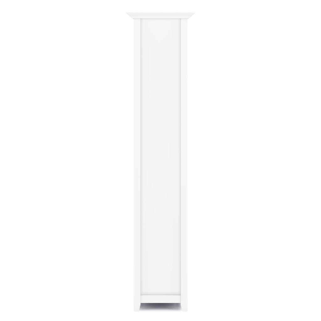 Amherst 30 inch Solid Wood 5 Shelf Bookcase in White | Premium Home Decor - Grand Goldman