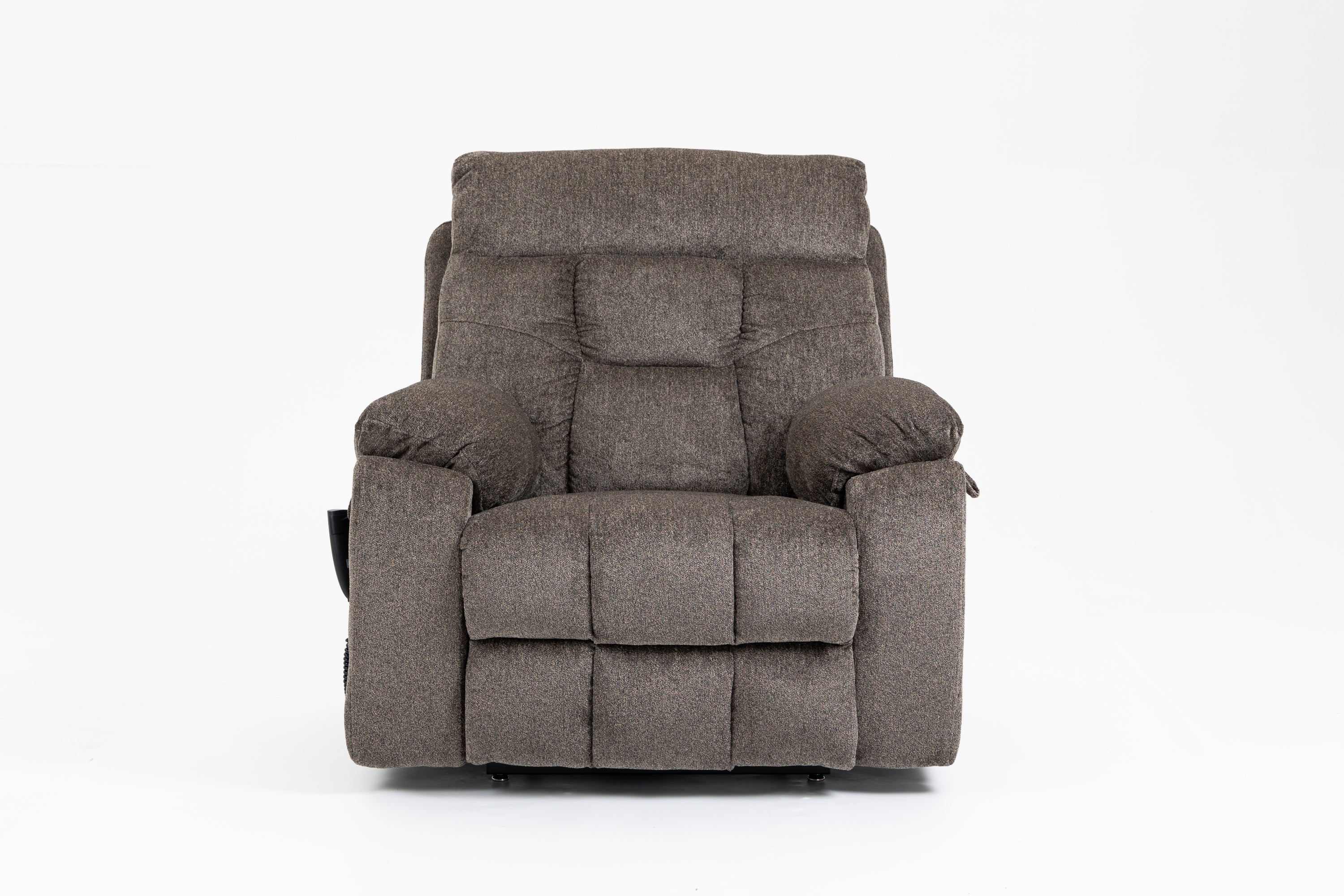 Old age electric lift chair, flat high density foam electric sofa, with heating and massage functions, can tilt to 180 degrees, 2 pocket cup holders, 2 remote controls, dual OKIN motors - Grand Goldman Shop